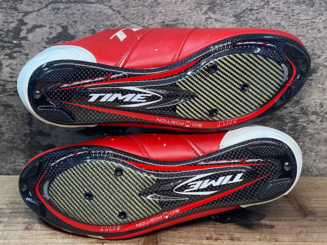 JR491 タイム TIME ULTEAM RS CARBON ビンディングシューズ 赤 EU39