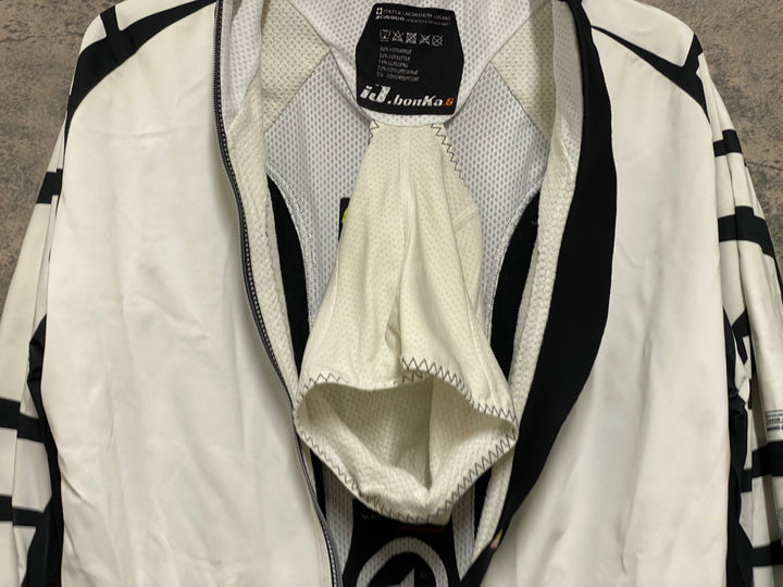 JQ146 アソス assos iJ bonKa 6 MILLE 長袖サイクルジャケット 白黒 M