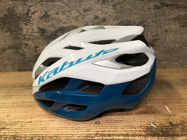 JN392 カブト Kabuto ヴォルツァ VOLZZA ヘルメット 白青 L/XL 59-61 令和6年2月製造