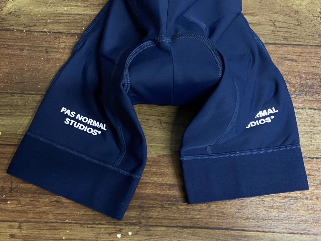 JY526 パスノーマルスタジオ PAS NORMAL STUDIOS Essential Thermal Bibs ビブショーツ ネイビー レディース XS 裏起毛