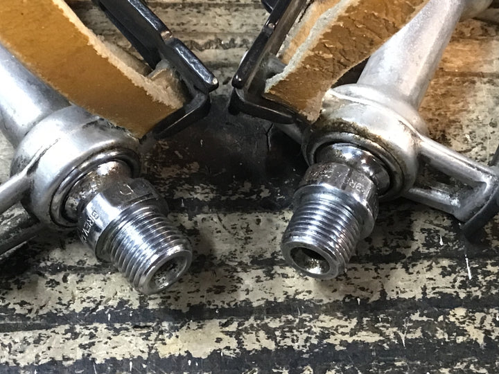JJ194 カンパニョーロ Campagnolo SuperLeggeri ヴィンテージ ペダル スチールシャフト 樹脂キャップ