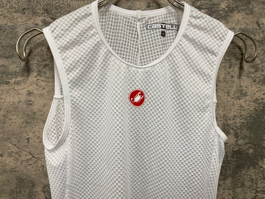 JV732 カステリ CASTELLI メッシュ ベースレイヤー インナー ノースリーブ 白 M
