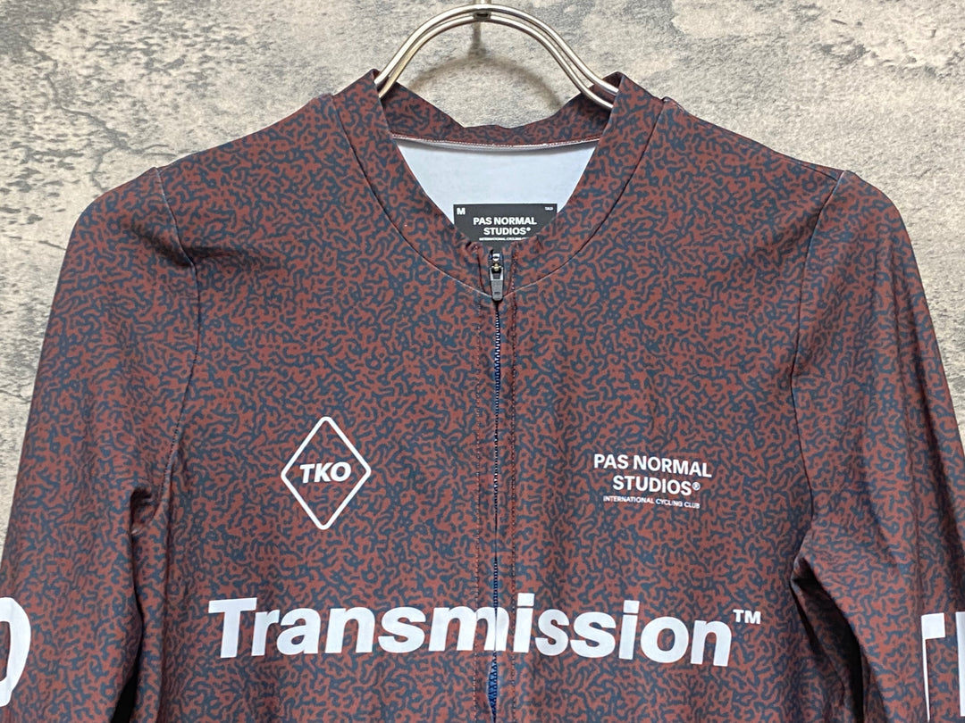 KB879 パスノーマルスタジオ PAS NORMAL STUDIOS T.K.O. Mechanism Long Sleeve Jersey - Transmission 23AW 長袖 サイクルジャージ 赤 M 裏起毛