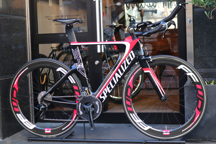 スペシャライズド SPECIALIZED シヴ SHIV EXPERT 2015モデル Mサイズ シマノ 105 5800 MIX 11S カーボン トライアスロンバイク FFWD F6R 【東京南麻布店】