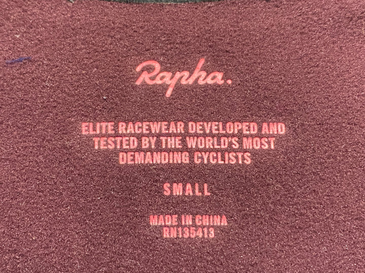 JW049 ラファ Rapha PRO TEAM TRAINING JACKET 長袖サイクルジャケット バーガンディー S 裏起毛