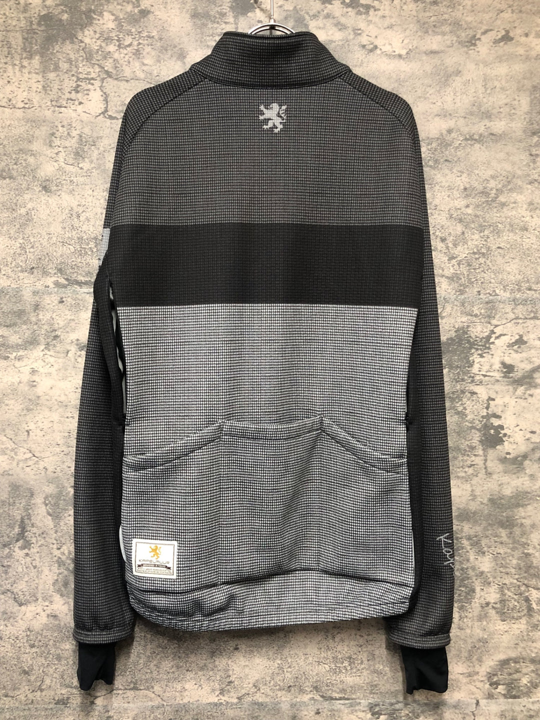 KL357 カペルミュール KAPELMUUR 長袖 サイクルジャケット 黒白 L 裏起毛
