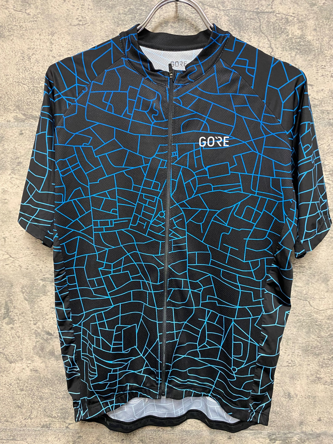 JQ797 ゴア GORE 半袖 サイクルジャージ 黒 青 EU-Lサイズ