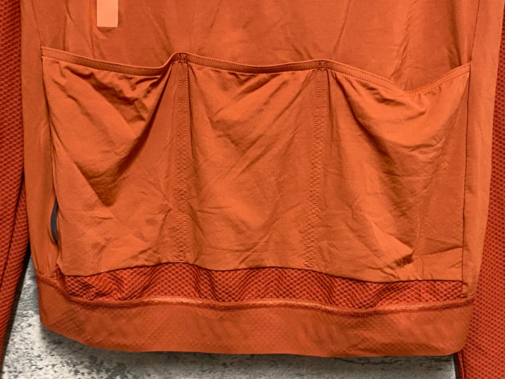 KQ979 マープ MAAP PRO FIT JERSEY 長袖 サイクルジャージ 茶 XL