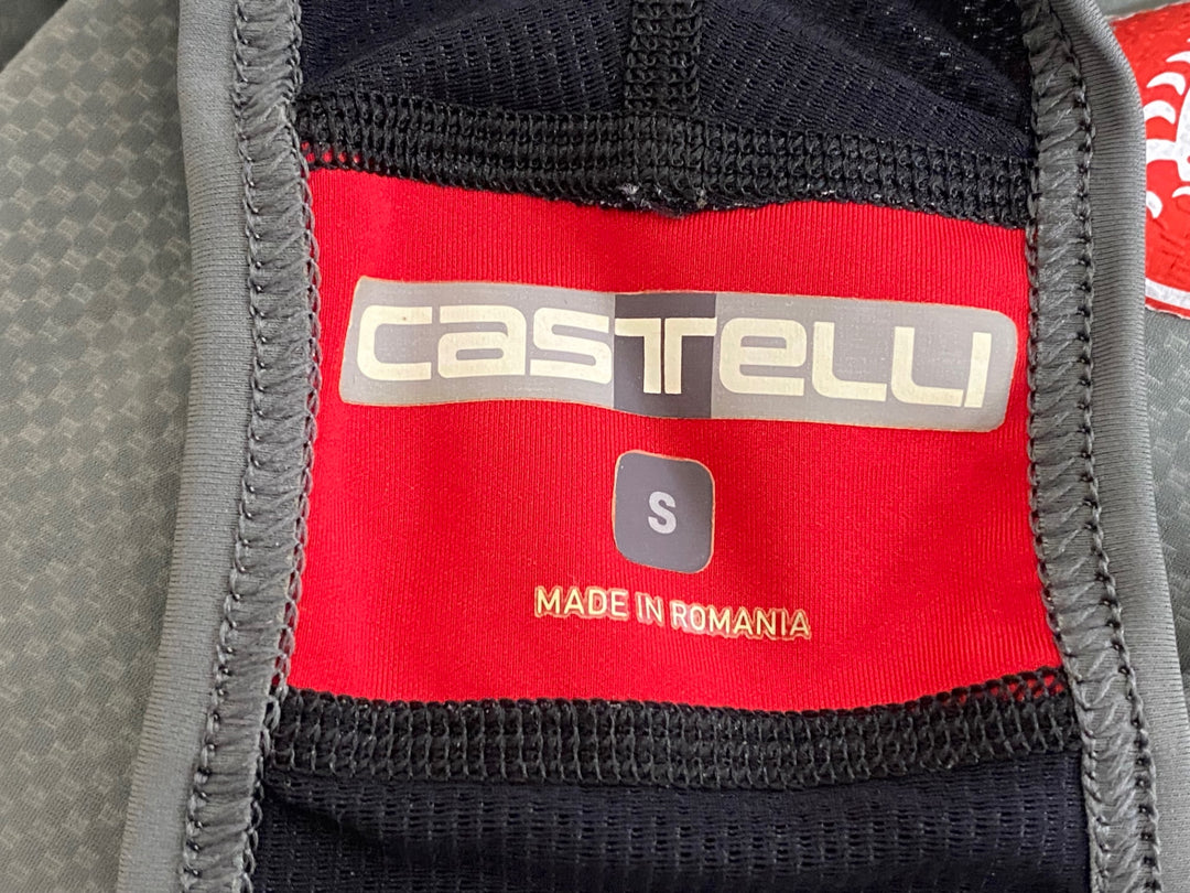 JY238 カステリ CASTELLI ビブショーツ カーキ S 裏起毛　※余臭強め