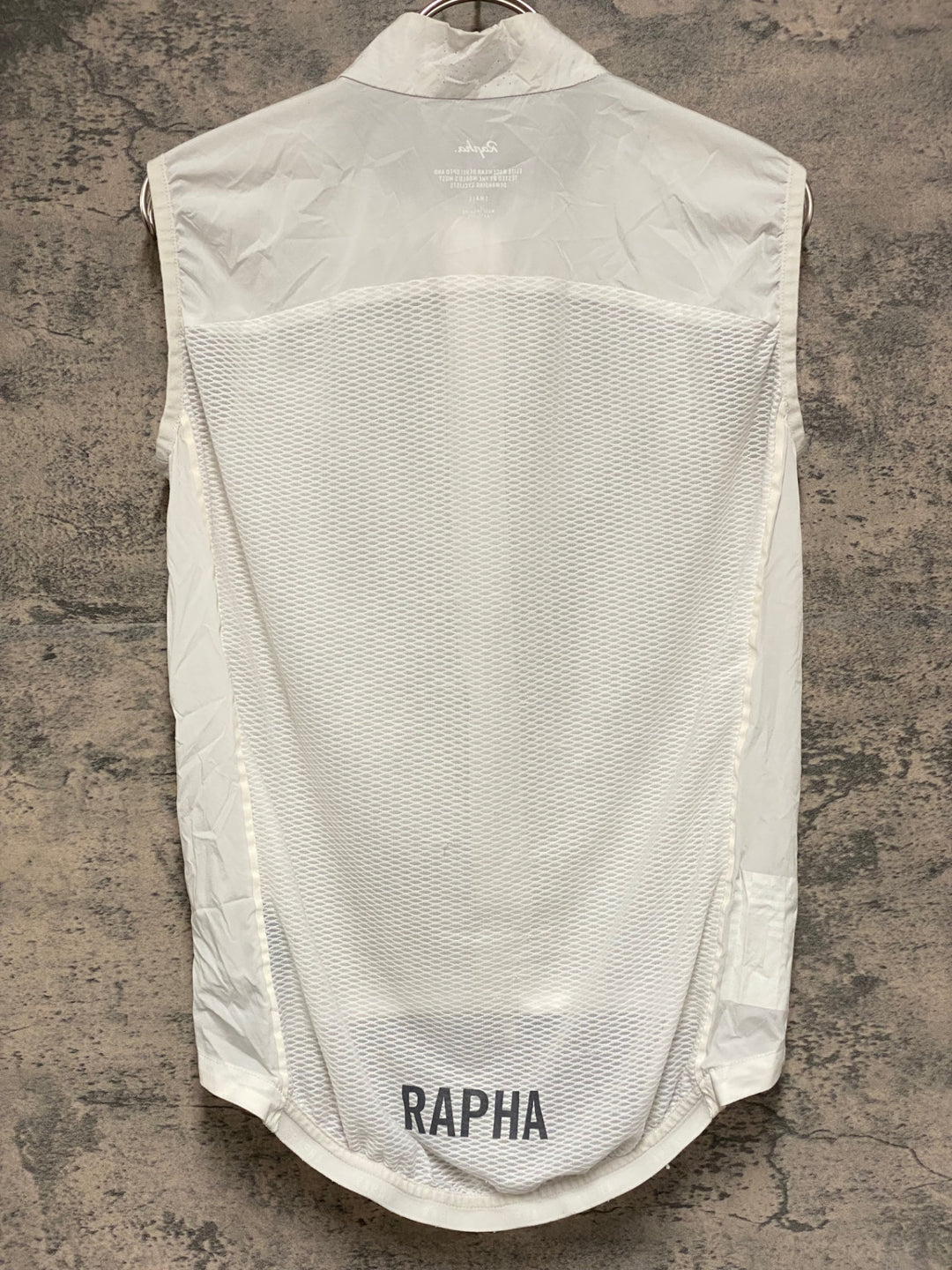 KM417 ラファ Rapha PRO TEAM LIGHTWEIGHT GILET サイクルベスト ジレ 白 S ※破れのためジャンク