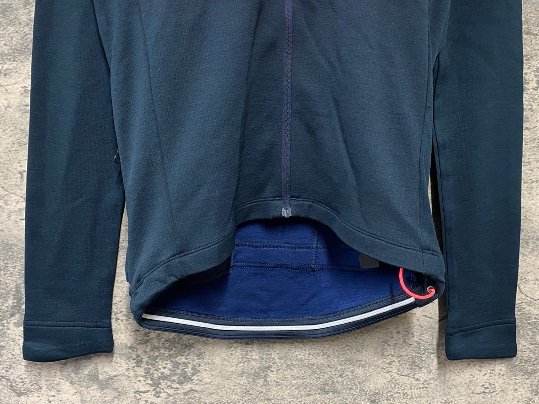 KH993 ラファ Rapha BREVET LONG SLEEVE JERSEY 長袖 サイクルジャージ 紺 S