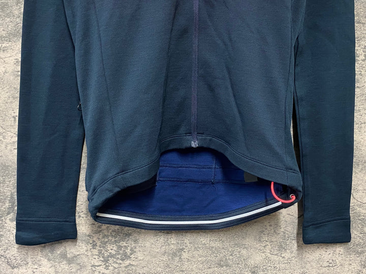 KH993 ラファ Rapha BREVET LONG SLEEVE JERSEY 長袖 サイクルジャージ 紺 S