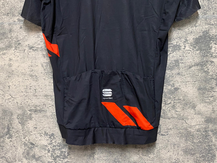 JN208 スポーツフル sportful 半袖 サイクルジャージ 黒 赤 M