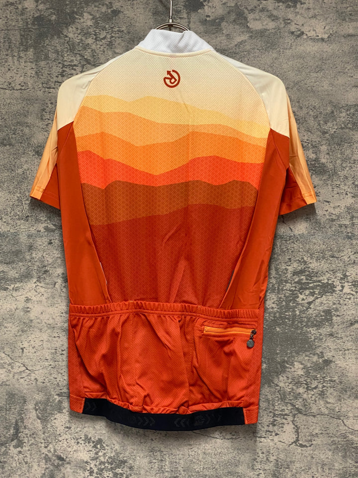 JV966 レリック reric Echo Standerd Jersey 半袖 サイクルジャージ S 白オレンジ