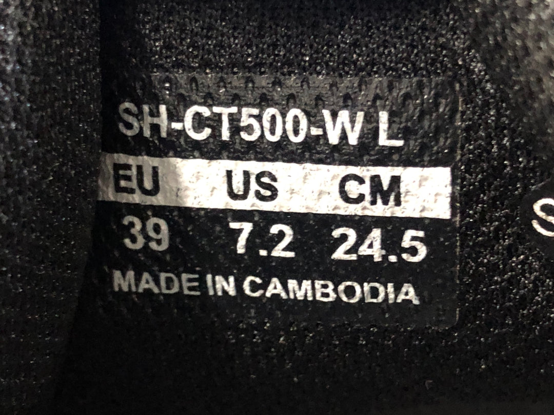 KH687 シマノ SHIMANO CT5 SH-CT500-W L ビンディングシューズ スニーカー 黒 EU39 2穴