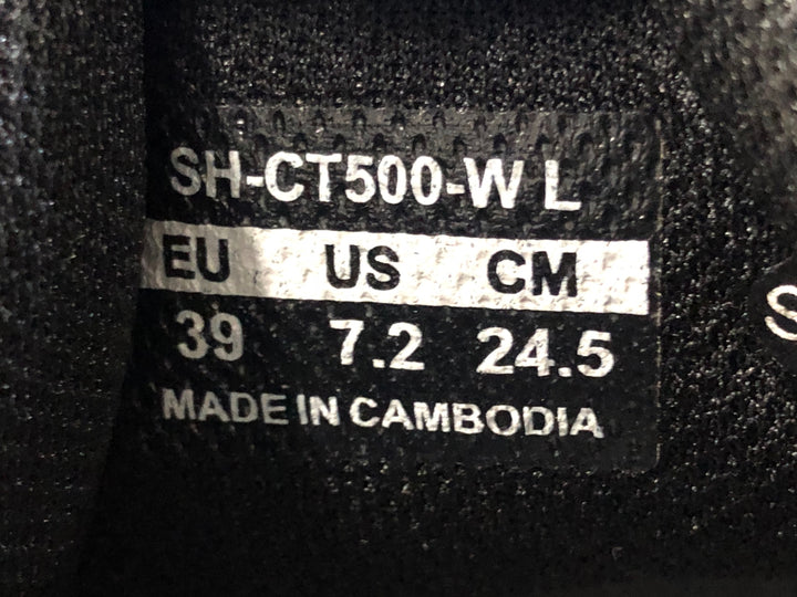 KH687 シマノ SHIMANO CT5 SH-CT500-W L ビンディングシューズ スニーカー 黒 EU39 2穴