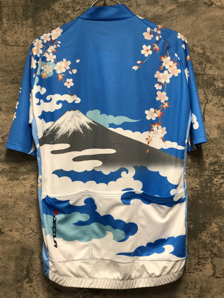 KE206 DECOJA 半袖 サイクルジャージ 青 M