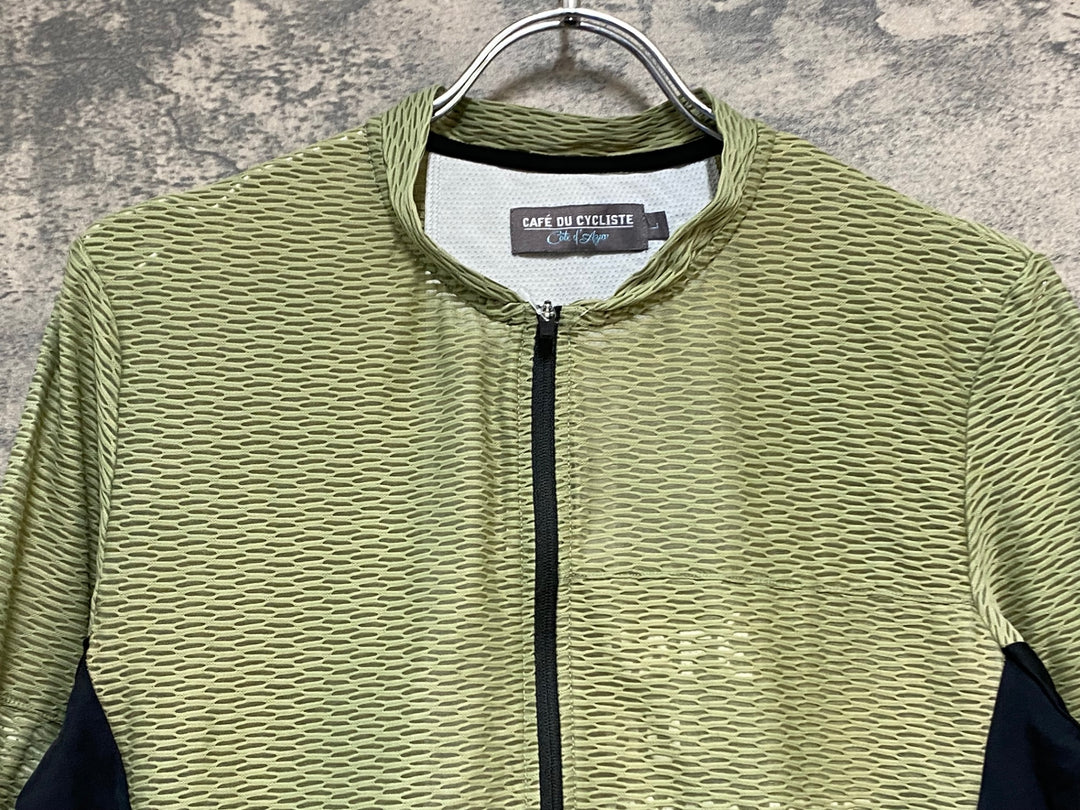 KR588 カフェドシクリステ Cafe du Cycliste CHRISTELLE Man 半袖 サイクルジャージ カーキ L