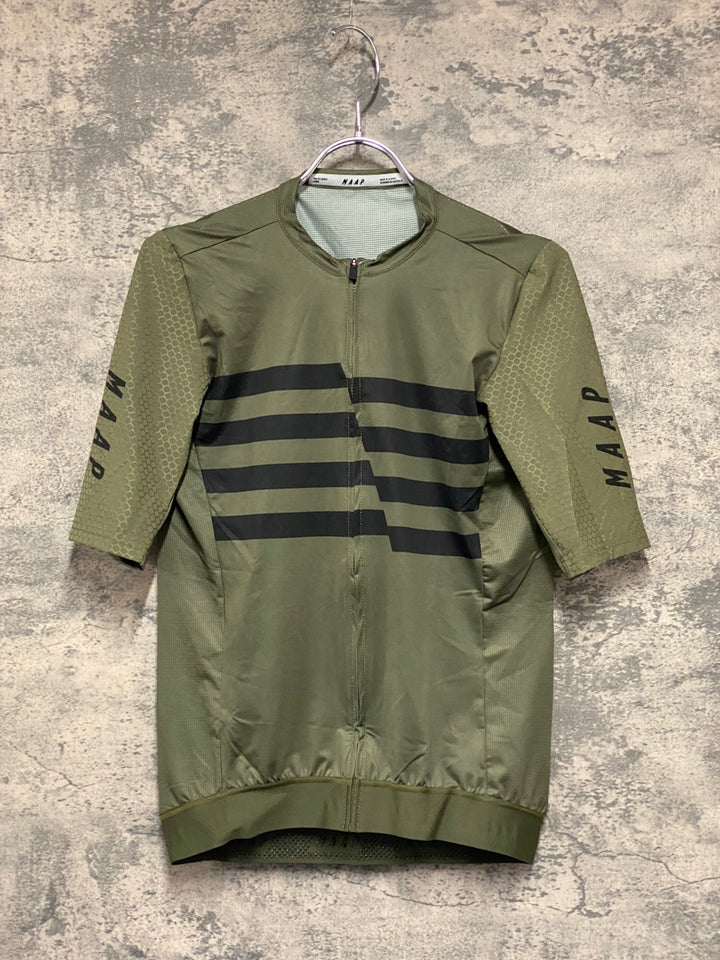 JT625 マープ MAAP TEAM FIT JERSEY 半袖 サイクルジャージ 緑 L