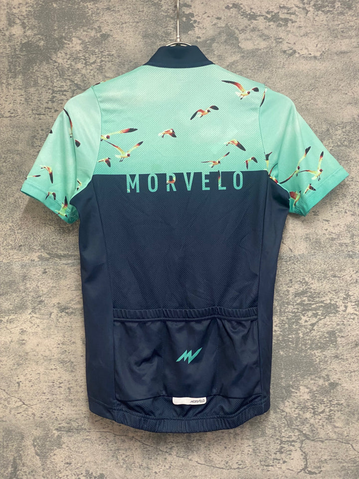JN225 モルベロ MORVELO 半袖 サイクルジャージ 紺 緑 S