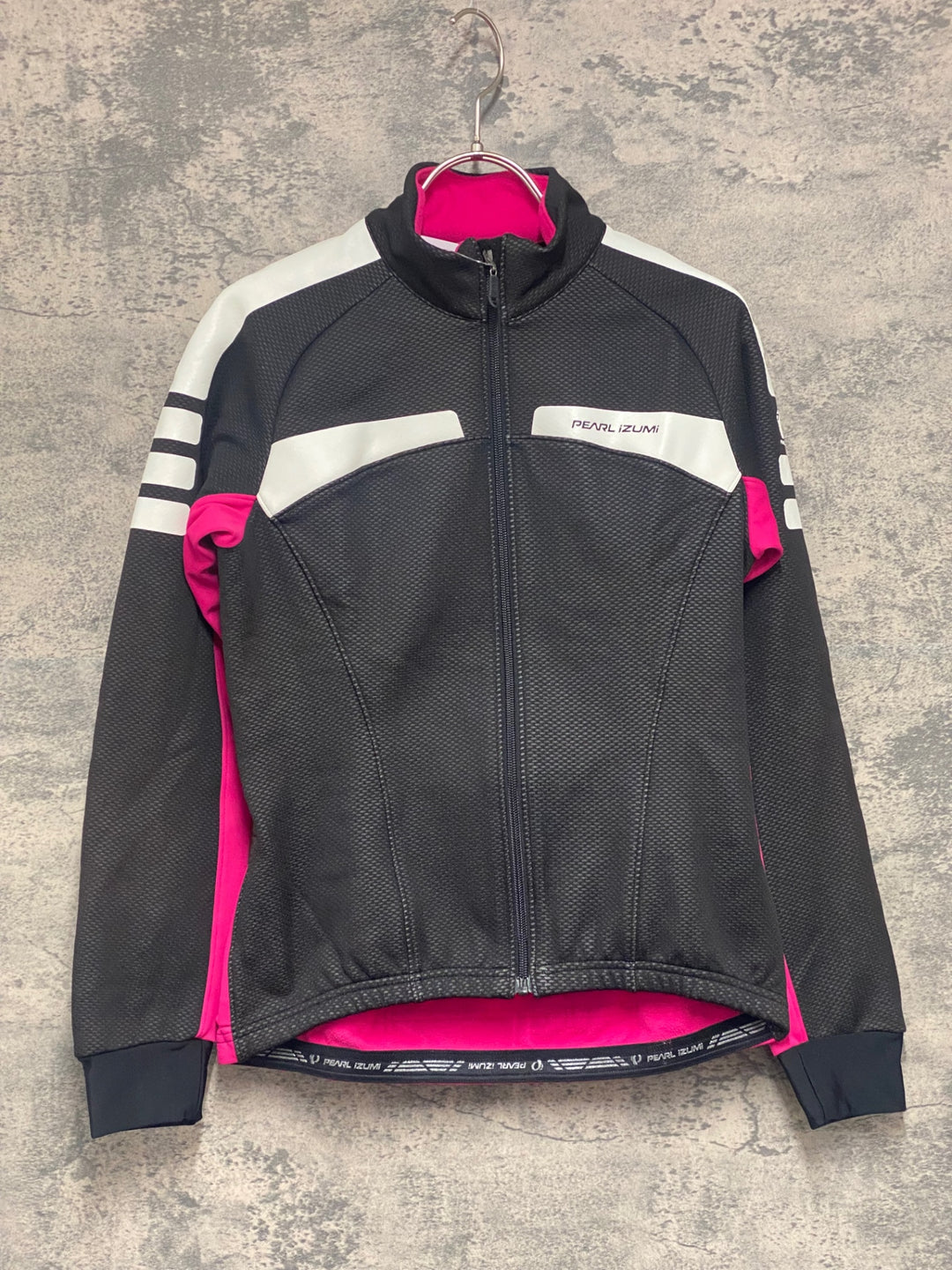 JX138 パールイズミ PEARL iZUMi 長袖 サイクルジャケット 黒 白 M 裏起毛