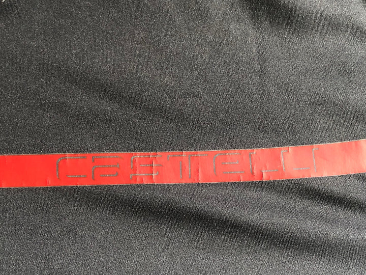 KD848 カステリ CASTELLI 半袖 サイクルジャージ グレー S ※ロゴひび割れ