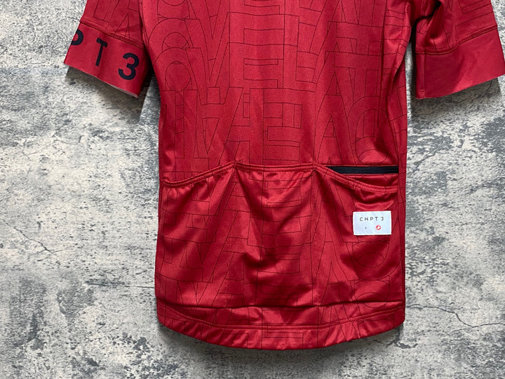 KF192 CHPT3×CASTELLI 半袖 サイクルジャージ 赤 M