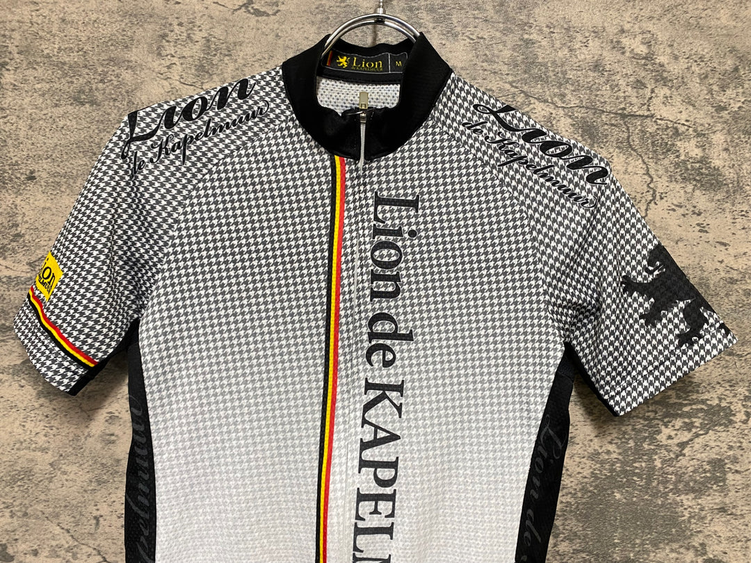 KC248 リオンドカペルミュール Lion de KAPELMUUR 半袖 サイクルジャージ 千鳥柄 M