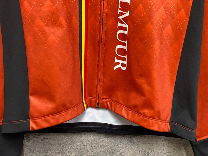 KA123 リオンドカペルミュール Lion de KAPELMUUR 長袖 サイクルジャージ オレンジ XL 裏起毛
