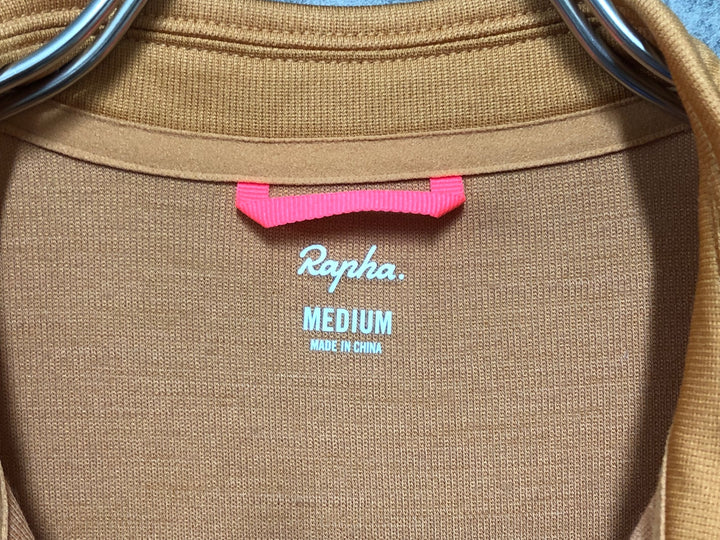 KL395 ラファ Rapha MEN'S BREVET JERSEY 半袖 サイクルジャージ オレンジ M ※日焼け汚れ