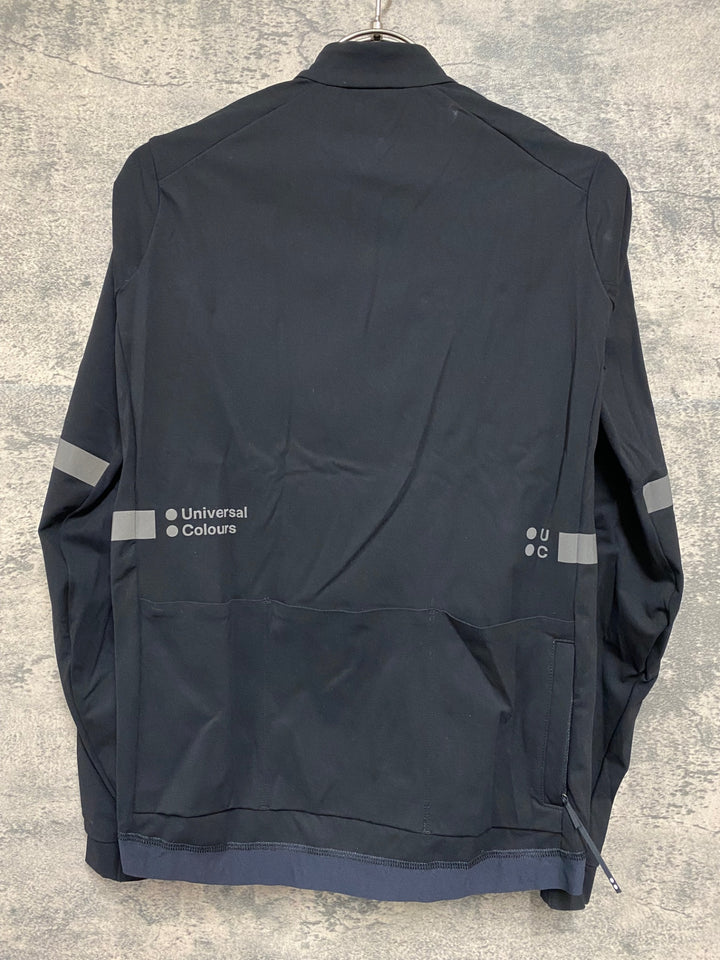 JD981 ユニバーサルカラーズ Universal Colours Mono Long Sleeve Jersey 長袖 サイクルジャージ 黒 M 裏起毛