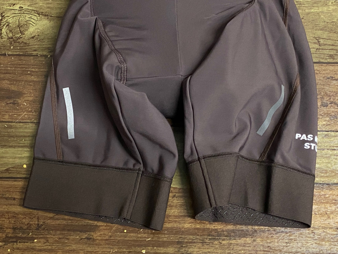JY493 パスノーマルスタジオ PAS NORMAL STUDIOS Essential Thermal Bibs ビブショーツ パープル M 裏起毛