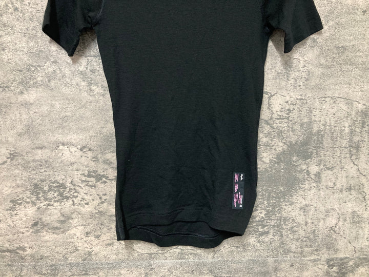 JS838 ラファ Rapha MERINO BASE LAYER 半袖 ベースレイヤー 黒 XS