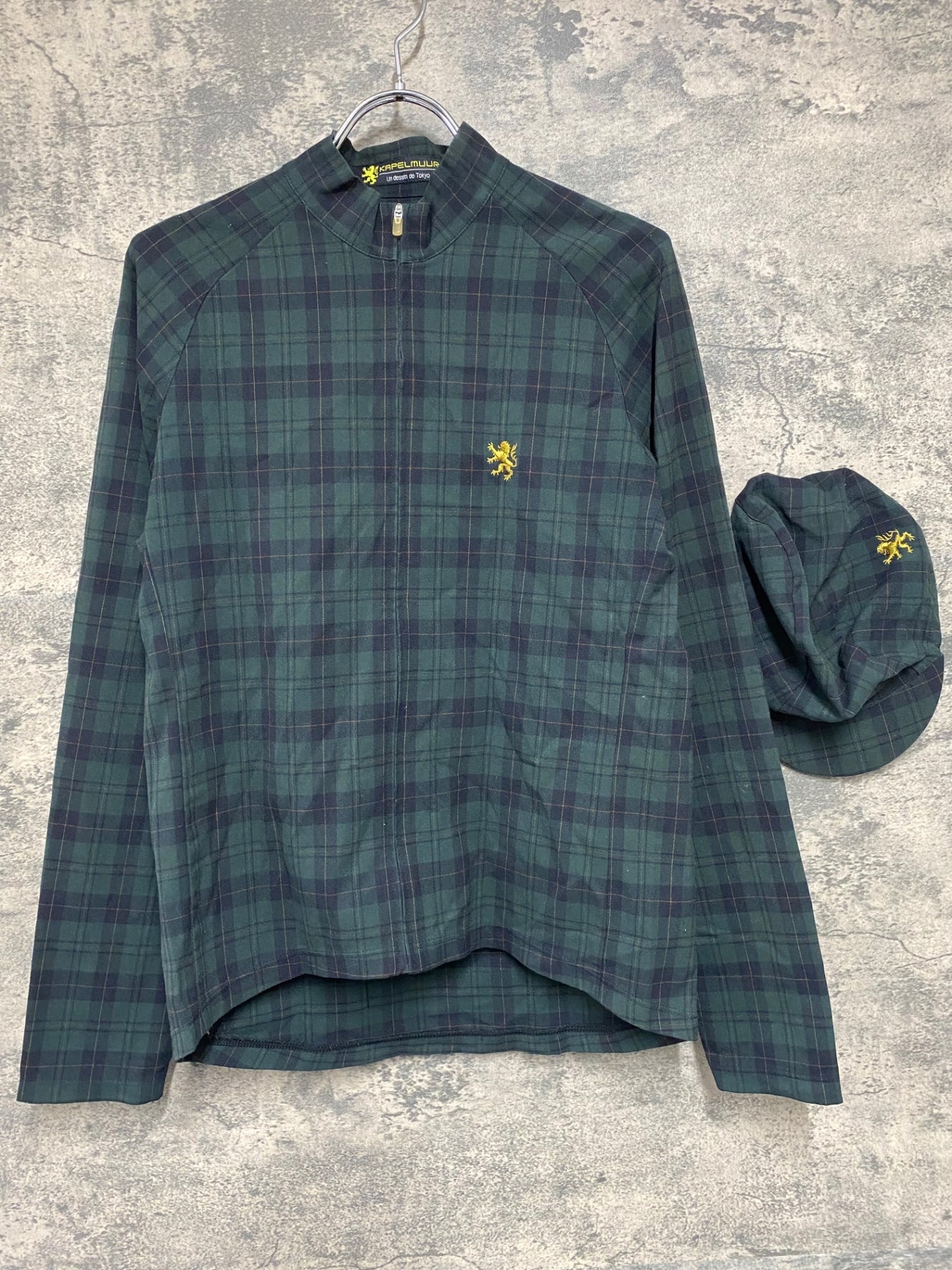 JS731 カペルミュール KAPELMUUR 長袖 サイクルジャージ M 緑 チェック