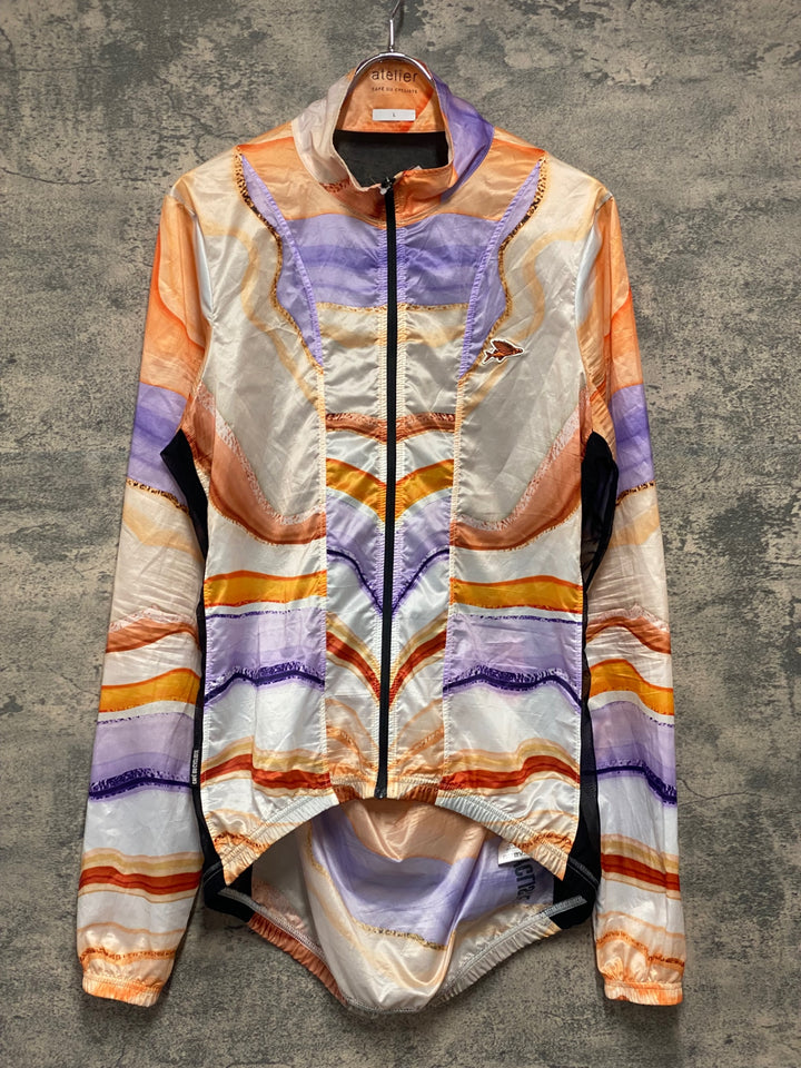 JK608 カフェドシクリステ Cafe du Cycliste atelier GAELLA 長袖 ウインドブレイカー 総柄 L