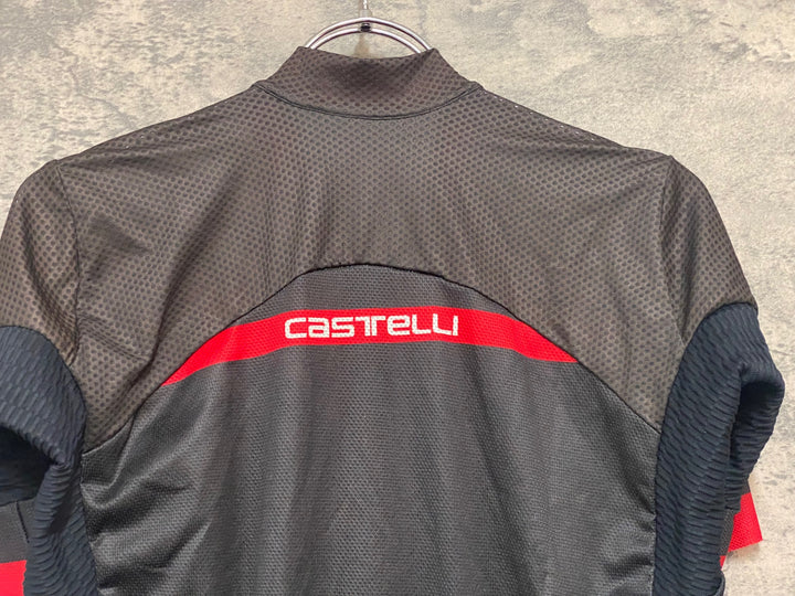 JK477 カステリ CASTELLI ROSSO CORSA 半袖 ジャージ 黒 M