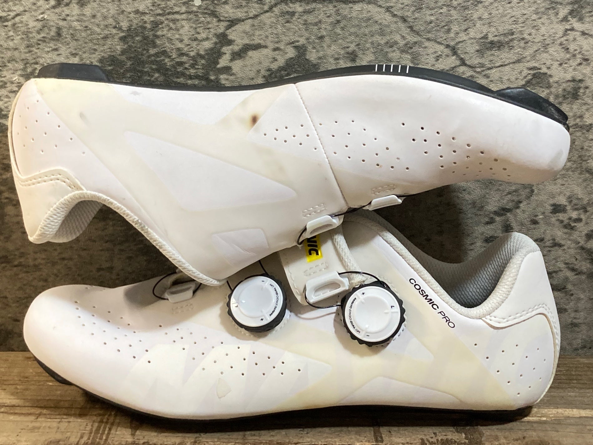 KC476 マヴィック MAVIC COSMIC PRO ビンディングシューズ 白 EU41 1/3