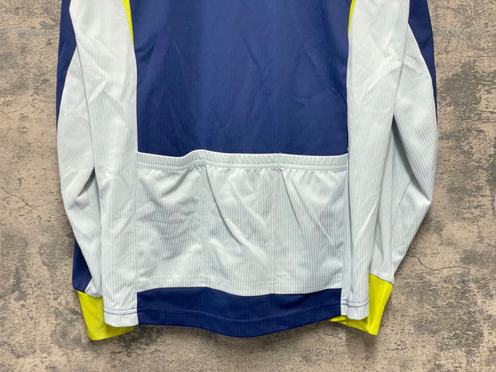 KH249 ルコックスポルティフ le coq sportif 長袖 サイクルジャージ 紺 L ハーフジッパー