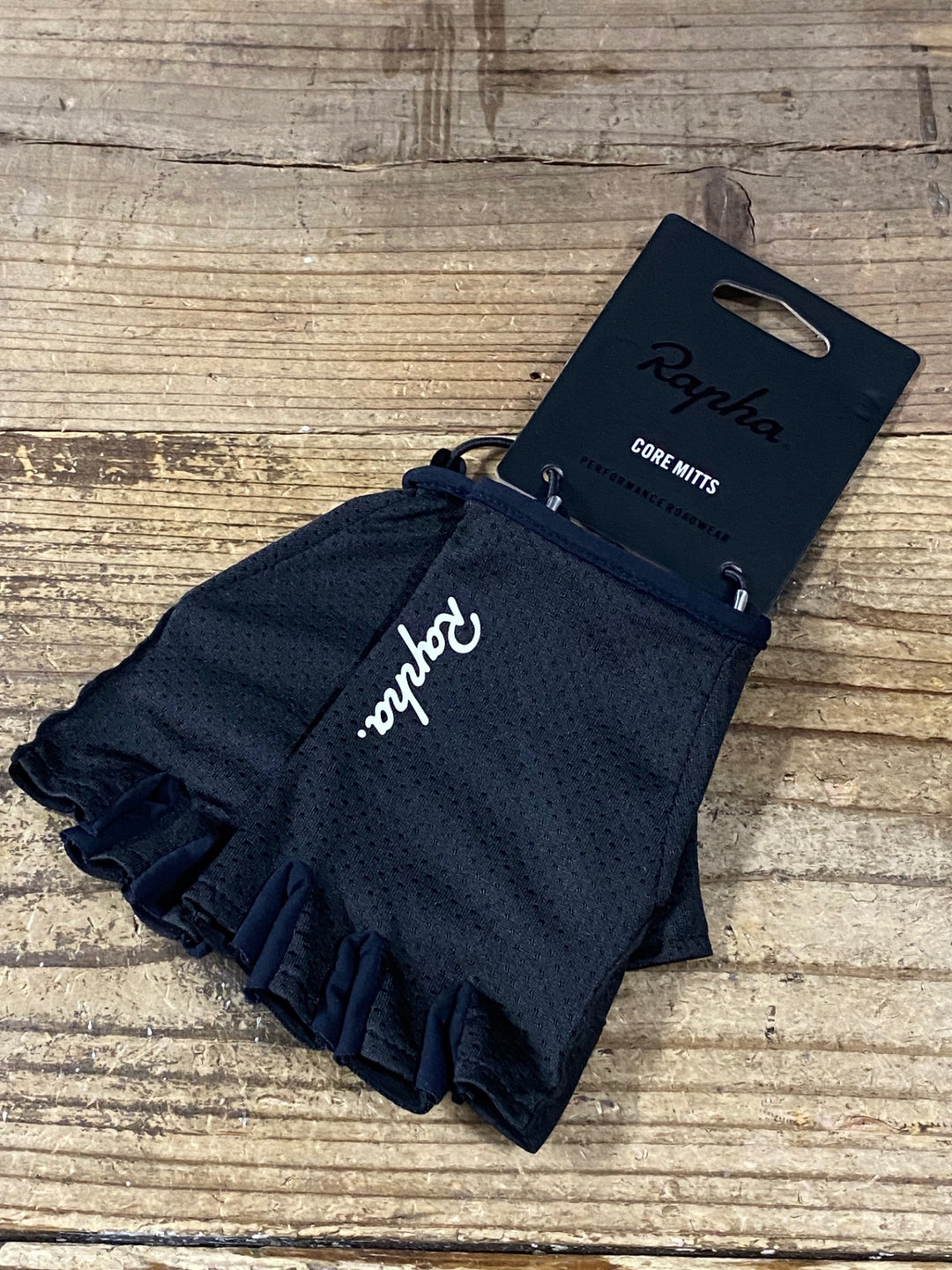 KH476 ラファ RAPHA CORE MITTS 指抜き グローブ S 黒紺