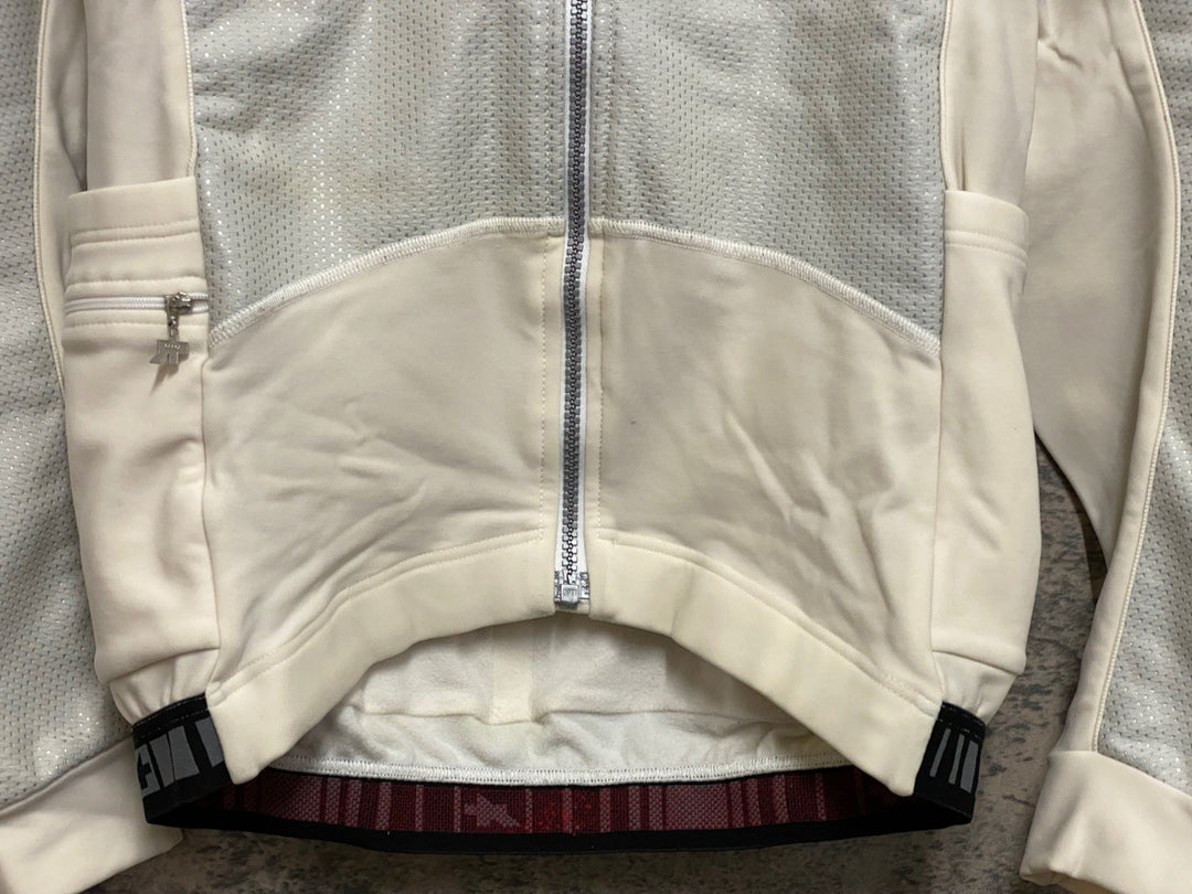 JN939 アソス assos 長袖 サイクルジャケット 白 M 裏起毛