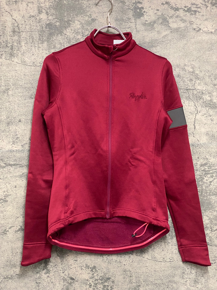 JX654 ラファ Rapha WOMEN'S WINTER JERSEY 長袖 サイクルジャージ ワインレッド レディース XS 裏起毛