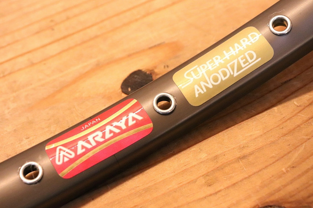 アラヤ ARAYA スーパーハード アノダイズド SUPERHARD ANODIZED アルミ チューブラー リム 40H 2本セット 　【芦屋店】