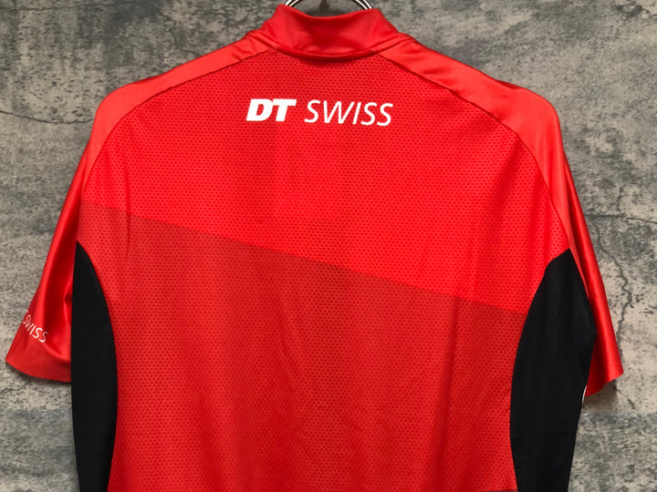 KE209 DT SWISS 半袖 サイクルジャージ 赤 S