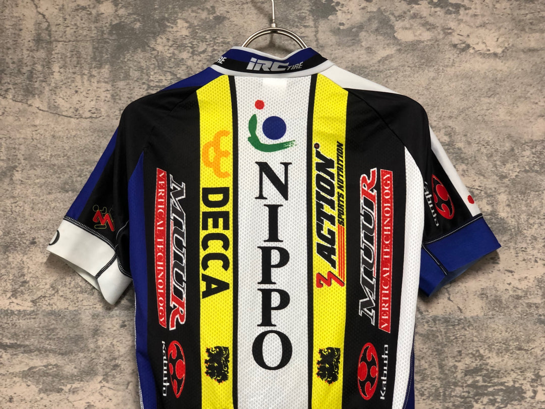 KK806 DECCA 半袖 サイクルジャージ 白黒 S NIPPO
