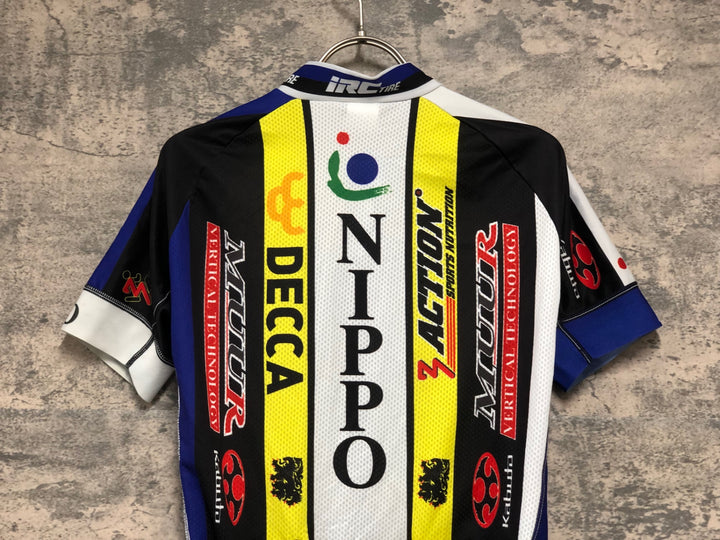 KK806 DECCA 半袖 サイクルジャージ 白黒 S NIPPO