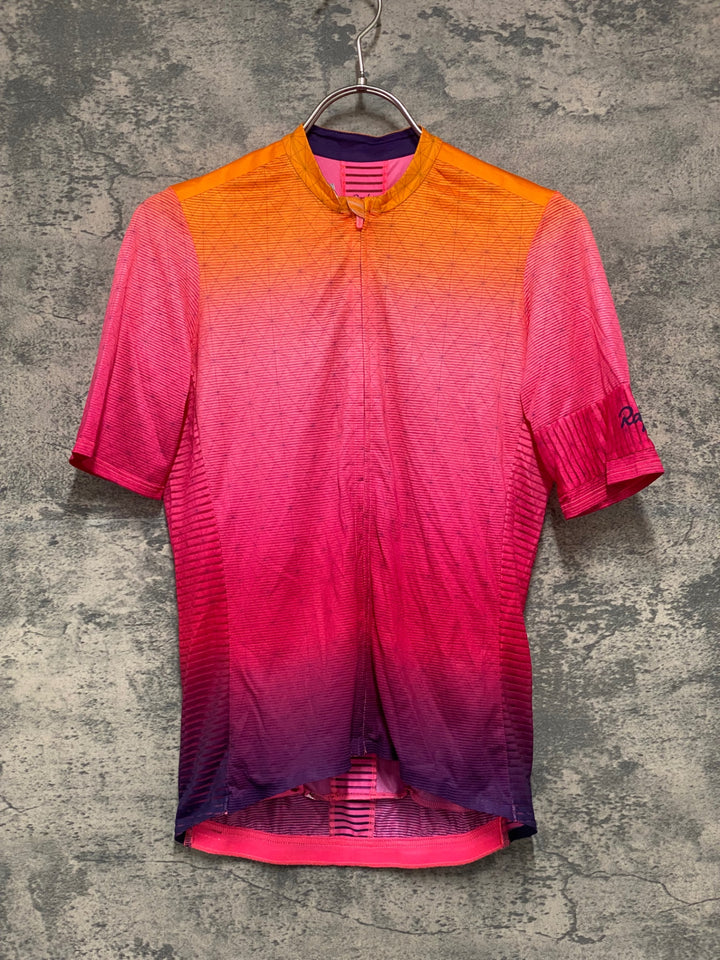 JX638 ラファ Rapha ODE TO THE SUN SOUPLESSE FLYWEIGHT JERSEY 半袖 サイクルジャージ オレンジ パープル レディース S