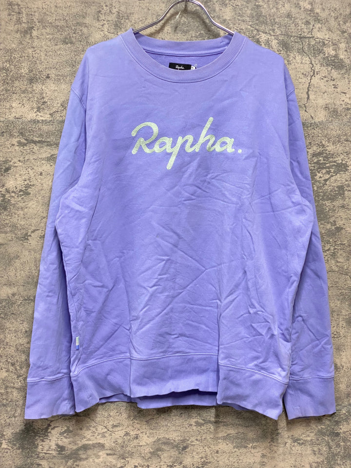 KG226 ラファ Rapha LONG SWEATSHIRT 長袖 スウェット トレーナー 薄紫 XXL