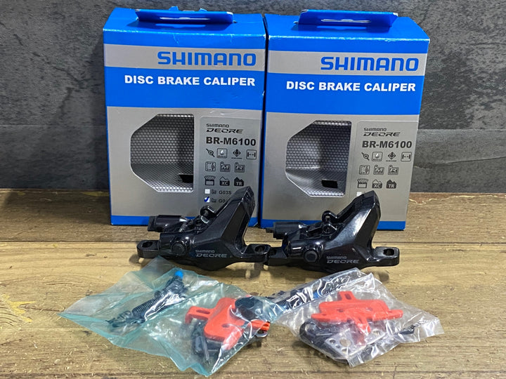 KO378 シマノ SHIMANO デオーレ DEORE BR-M6100 ディスクブレーキキャリパー 前後セット