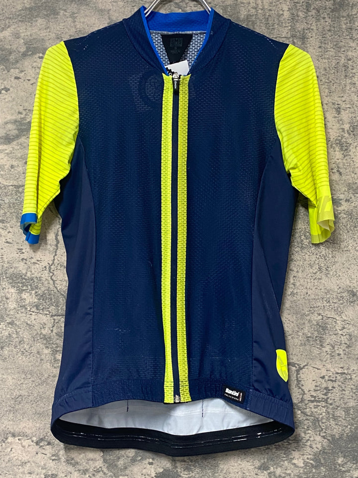 KK028 サンティーニ Santini 半袖 サイクルジャージ 紺 S