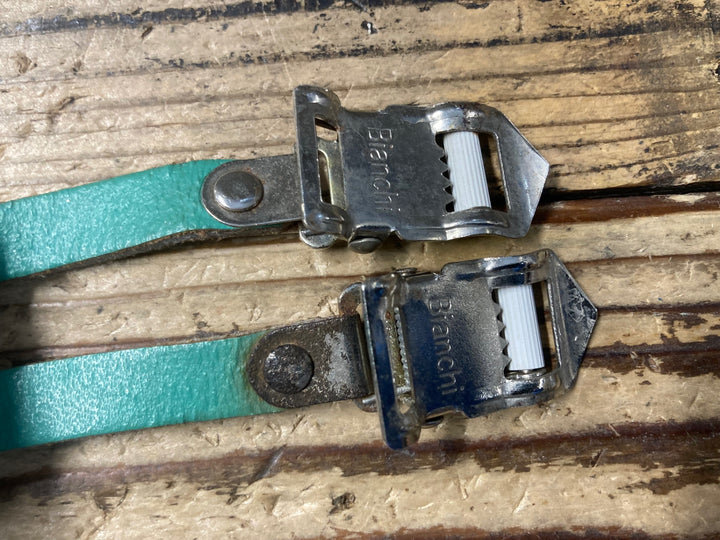 KM909 ビアンキ Bianchi ペダルストラップ チェレステ